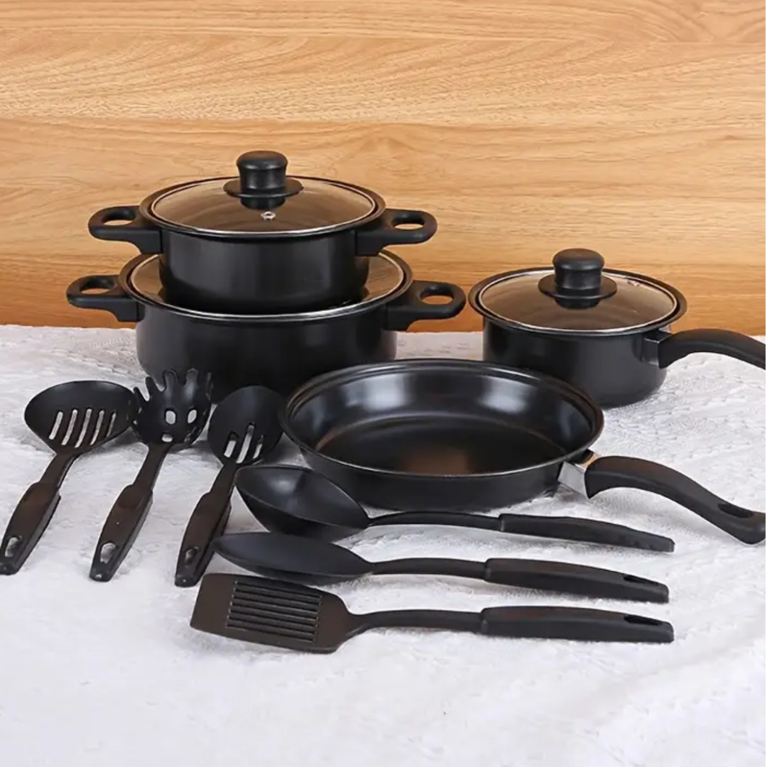 Juego de ollas y utensilios cocina