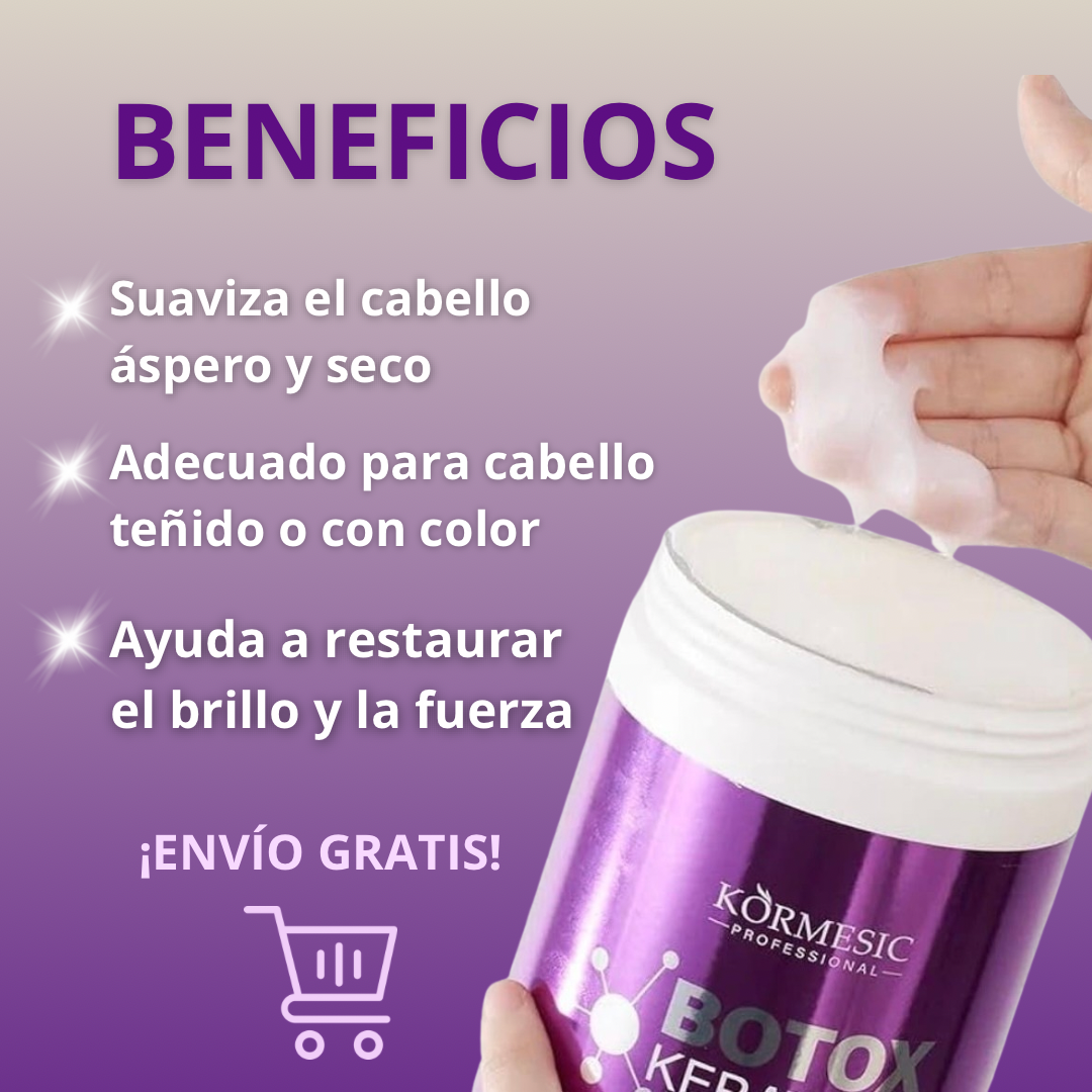 💧✨Botox Keratin Kormesic 1000ml: Cabello más manejable, saludable y espectacular desde la primera aplicación✨