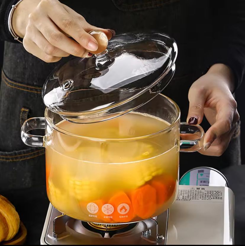 Olla De Vidrio Resistente Al Calor