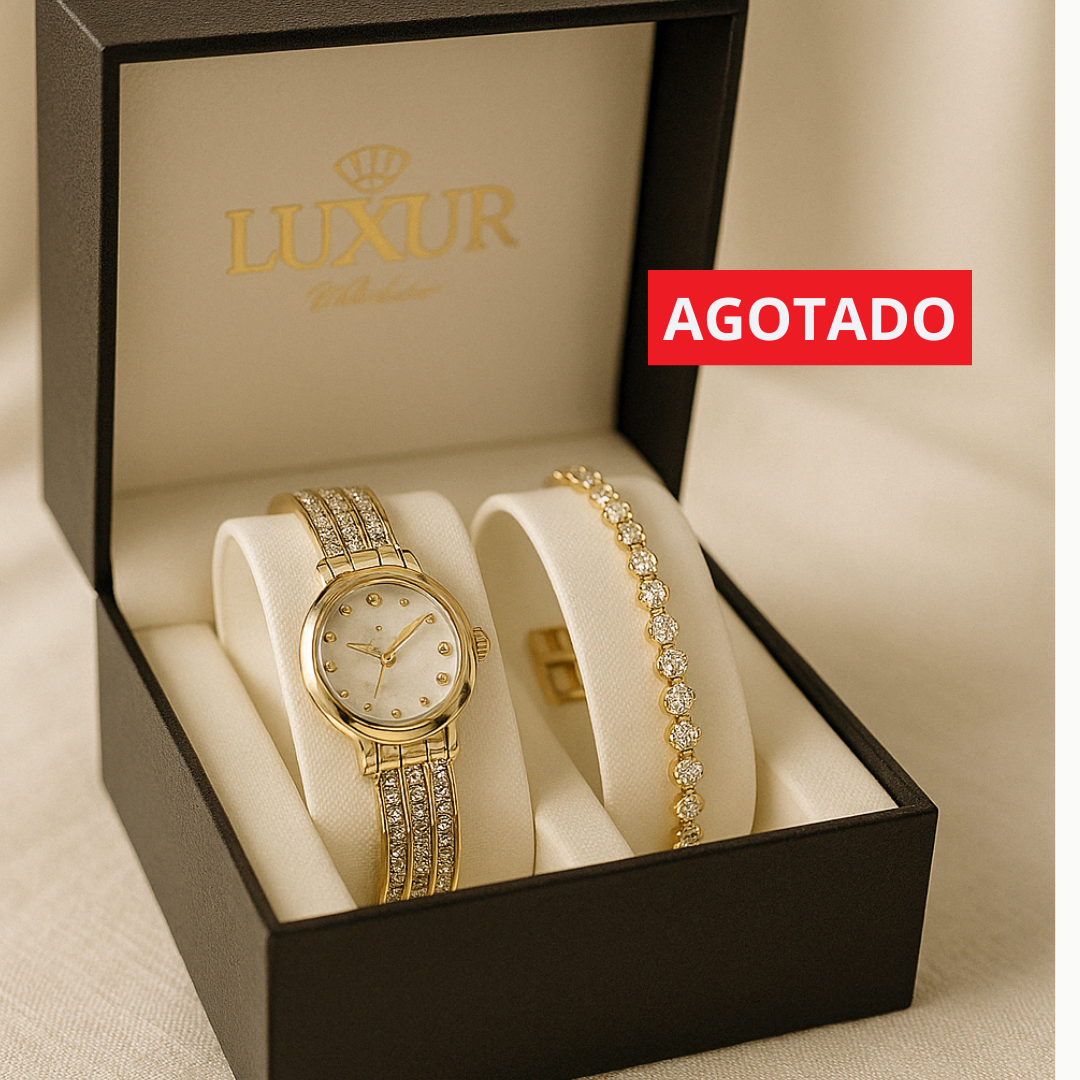 🎁El regalo que te hará brillar : Kit Luxur Dama, Elegancia Completa- incluye caja de lujo