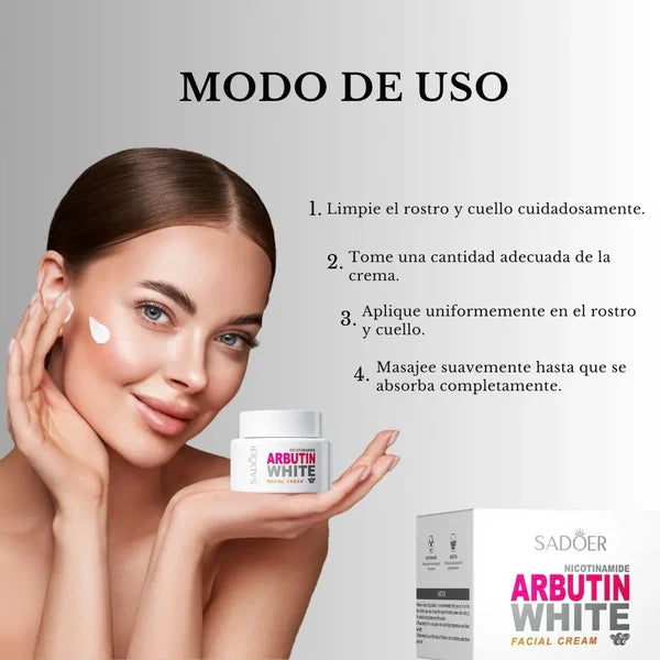 Crema Antimanchas Arbutin white Original – Aclara, Hidrata y Rejuvenece Tu Piel