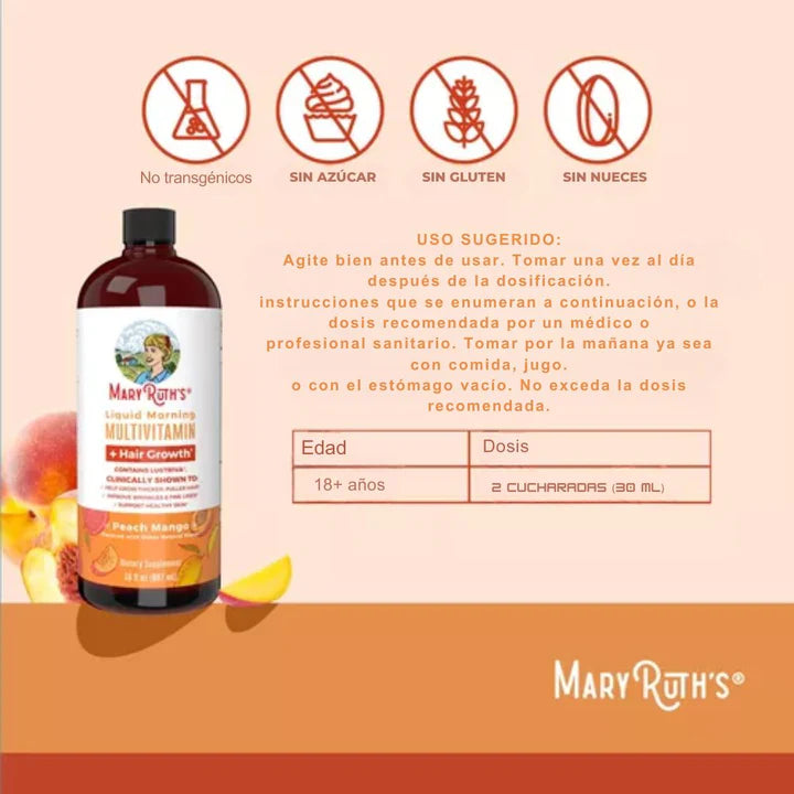 Multivitamínico Líquido MaryRuth’s + regalo gotero+ obsequio® – Belleza y Vitalidad desde Adentro
