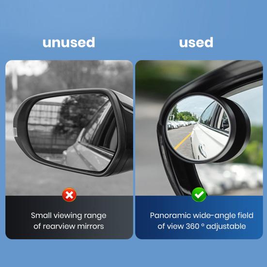🚘Espejos 2 piezas Antipunto Ciego + Visera Antilluvia – Maneja más seguro en cualquier clima🌟
