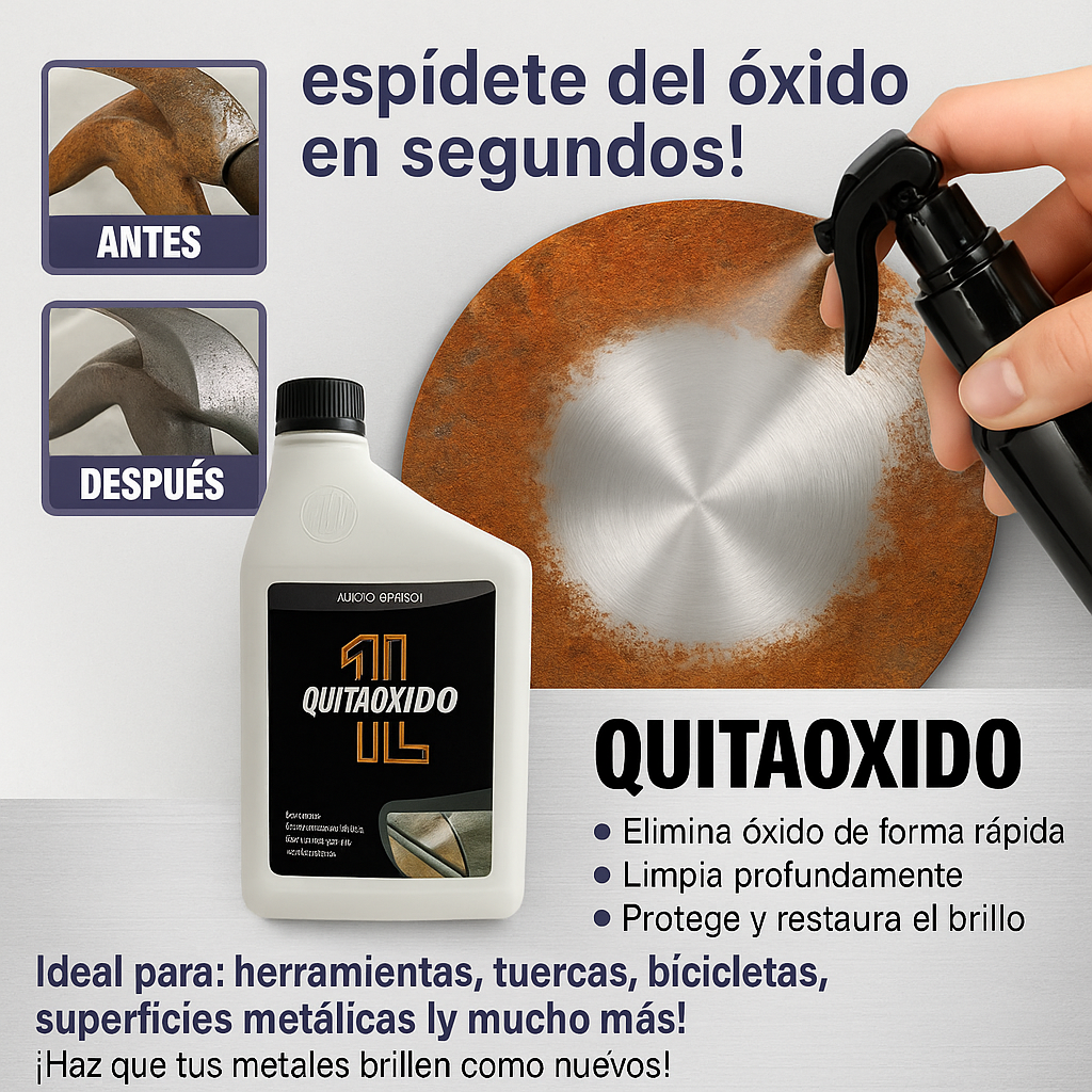 Quitaoxido Addio 1 Litro 2X1: Elimina el óxido en segundos sin esfuerzo