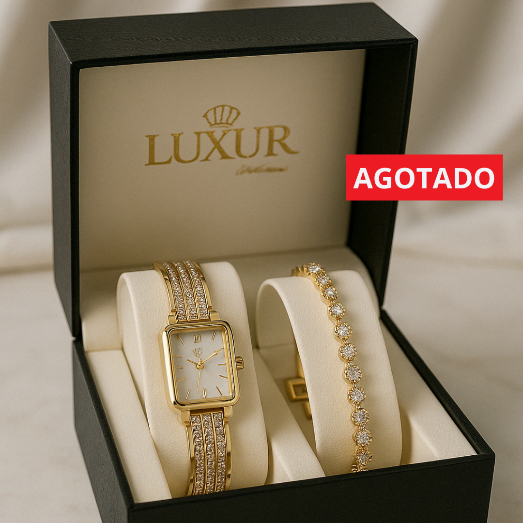 🎁El regalo que te hará brillar : Kit Luxur Dama, Elegancia Completa- incluye caja de lujo