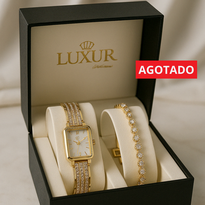🎁El regalo que te hará brillar : Kit Luxur Dama, Elegancia Completa- incluye caja de lujo