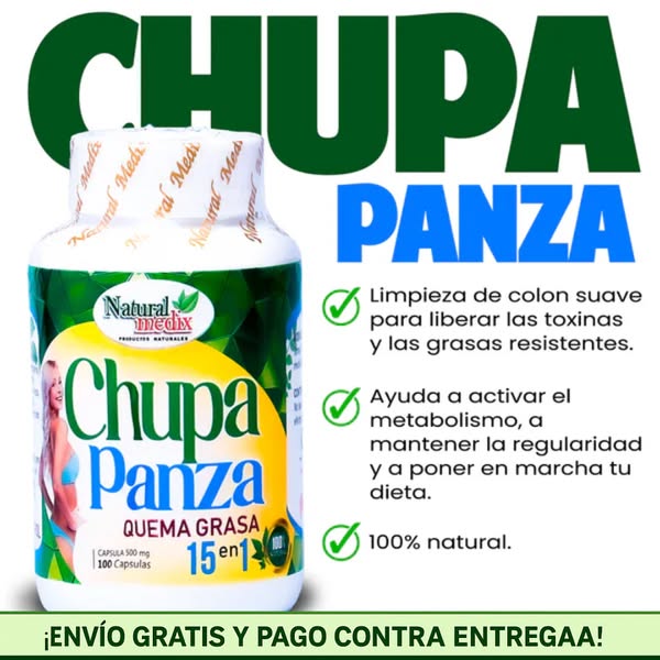 Chupa Panza Natural – Cápsulas para digestión ligera y abdomen más plano