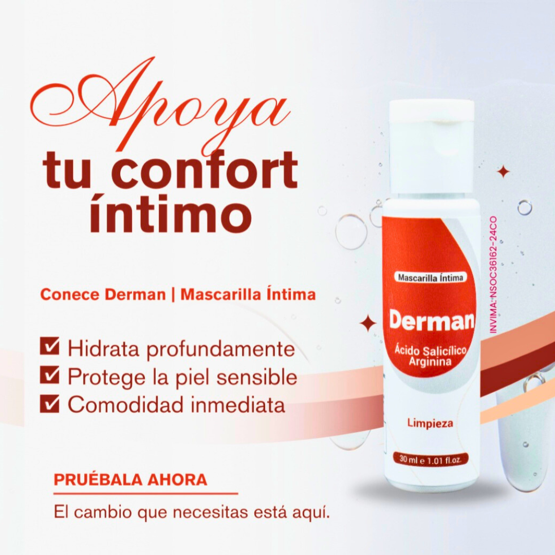 ✨Mascarilla Íntima Derman – Tu momento de cuidado íntimo🌸