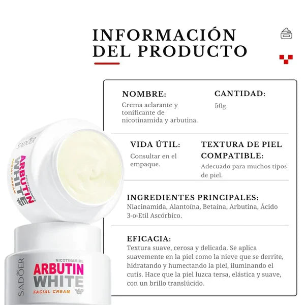 Crema Antimanchas Arbutin white Original – Aclara, Hidrata y Rejuvenece Tu Piel