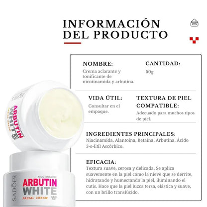 Crema Antimanchas Arbutin white Original – Aclara, Hidrata y Rejuvenece Tu Piel