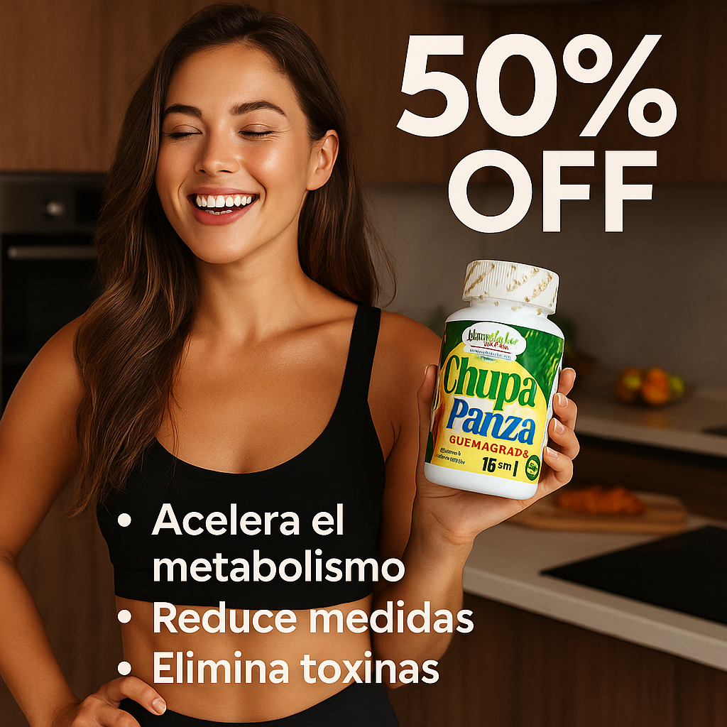 Chupa Panza Natural – Cápsulas para digestión ligera y abdomen más plano