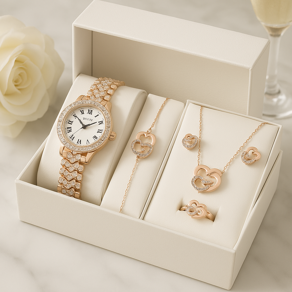 🎁El regalo que te hará brillar : Kit Luxur Dama, Elegancia Completa- incluye caja de lujo