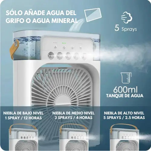 MINI VENTILADOR CON DIFUSOR USB-FRESCURA Y CONFORT AL ALCANCE DE UN PLUG