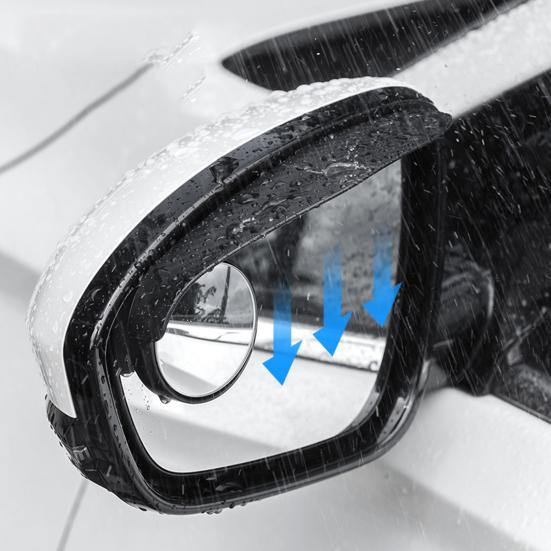 🚘Espejos 2 piezas Antipunto Ciego + Visera Antilluvia – Maneja más seguro en cualquier clima🌟