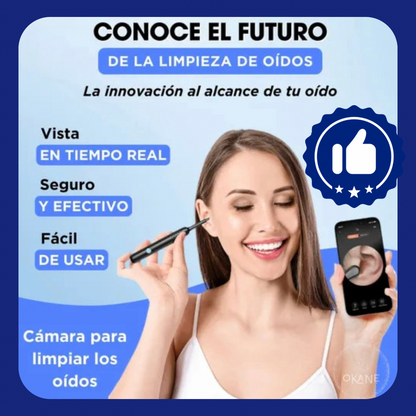 👂✨ Limpiador de oídos con cámara endoscopio HD - Limpieza segura y tecnología de precisión 🌟