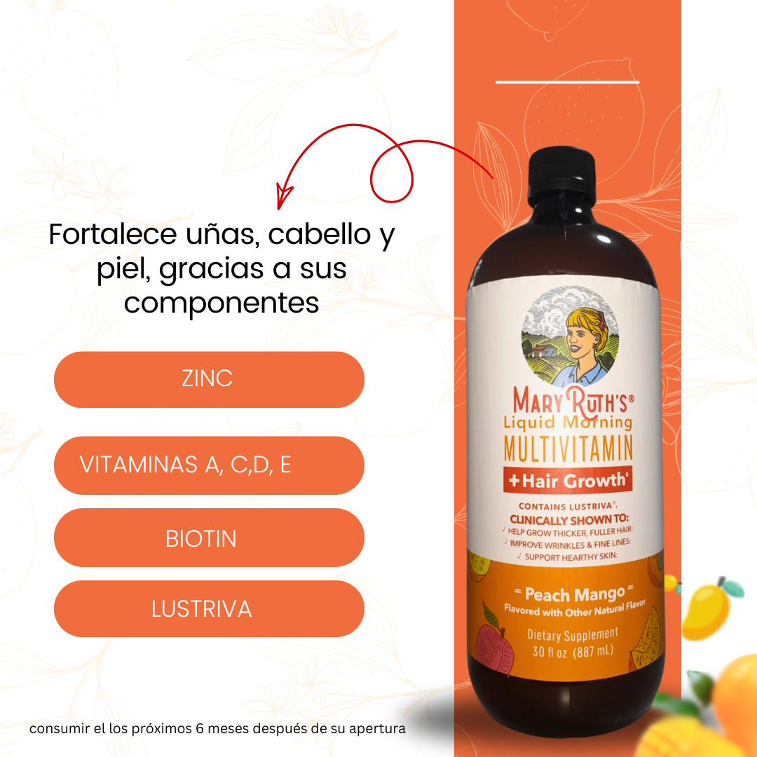 Multivitamínico Líquido MaryRuth’s + regalo gotero+ obsequio® – Belleza y Vitalidad desde Adentro