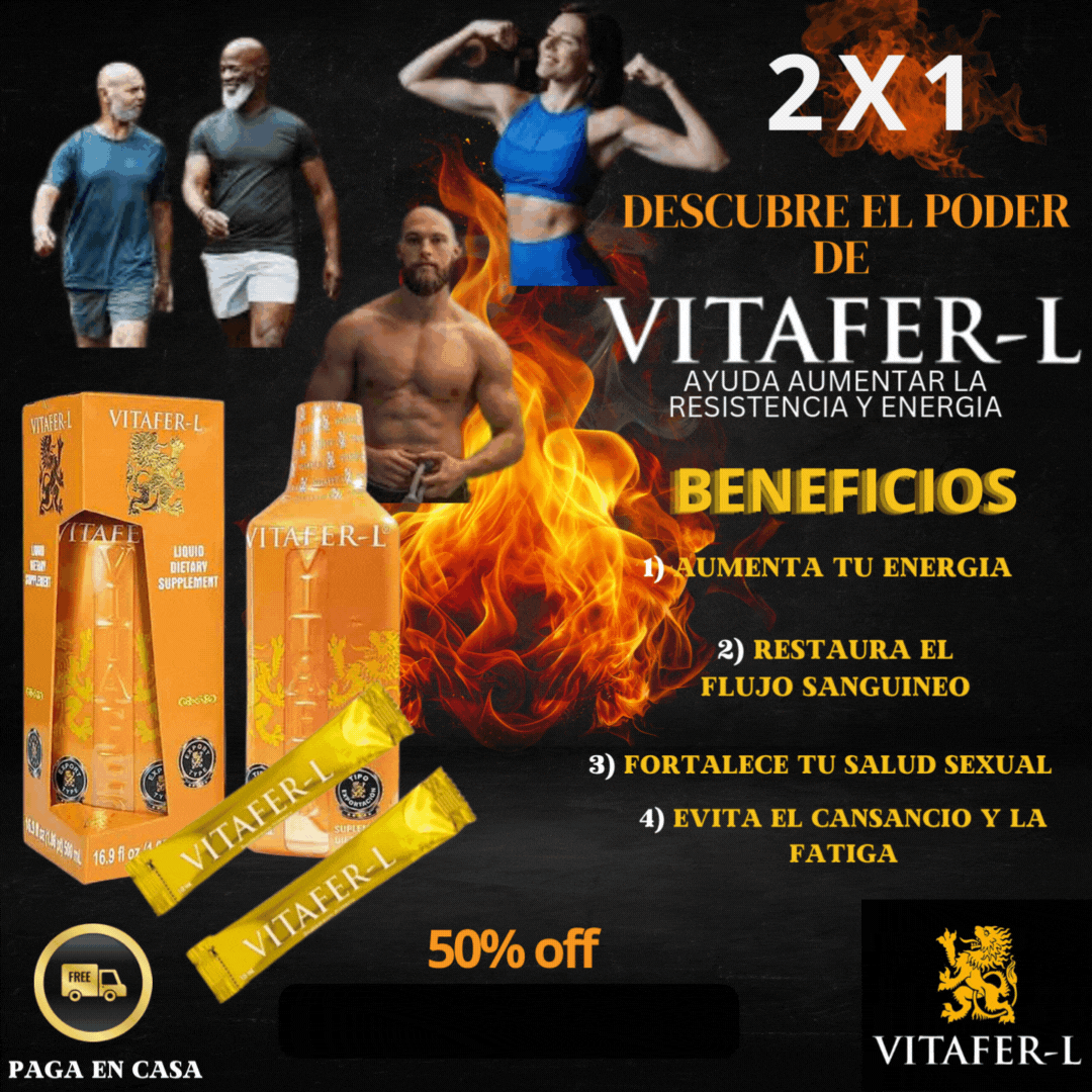 🔥 Vitafer 500ML®️ pague 1 LLEVE 2: Energía Imparable, Resultados Reales,🔥Envio GRATIS!