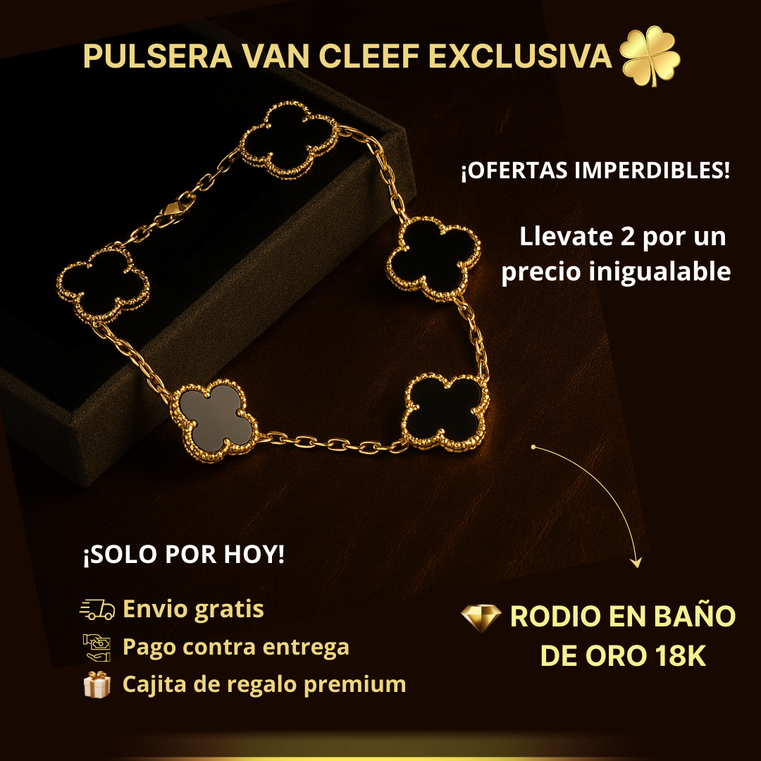 💎Pulsera Van Cleef exclusiva en baño de oro 18K 🌟OFERTAS IMPERDIBLES 2025!🔥