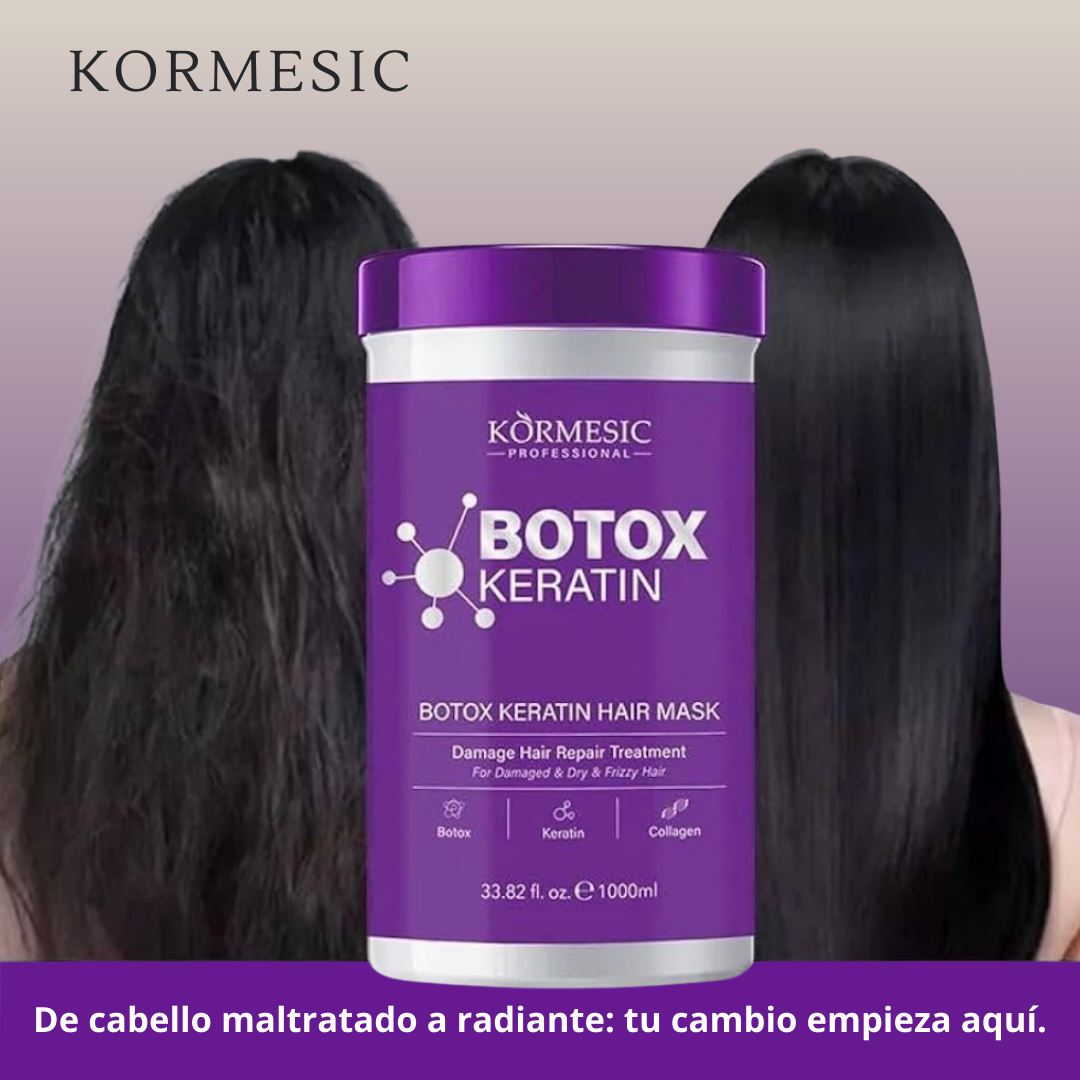💧✨Botox Keratin Kormesic 1000ml: Cabello más manejable, saludable y espectacular desde la primera aplicación✨