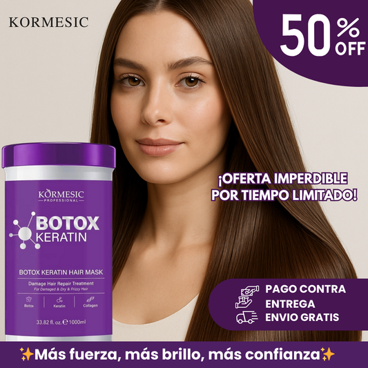💧✨Botox Keratin Kormesic 1000ml: Cabello más manejable, saludable y espectacular desde la primera aplicación✨