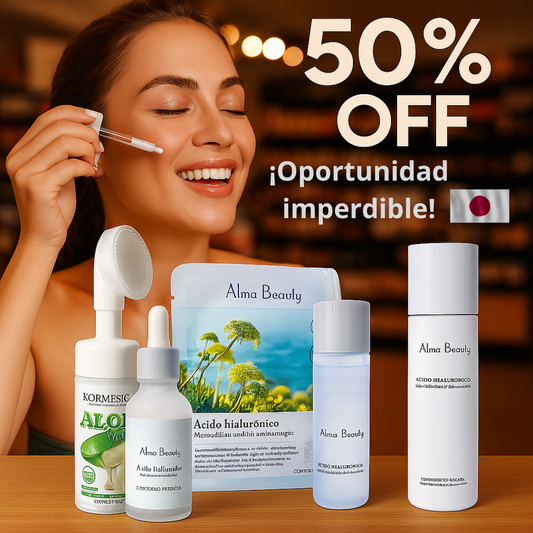 Skin care ALMA BEAUTY – Ácido Hialurónico, reafirmante antiarrugas  antioxidante blanqueador, relajante facial