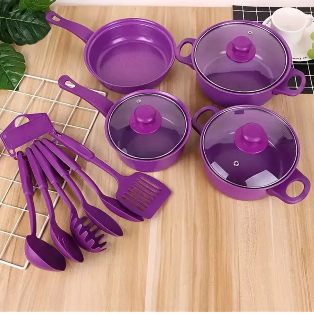 Juego de ollas y utensilios cocina