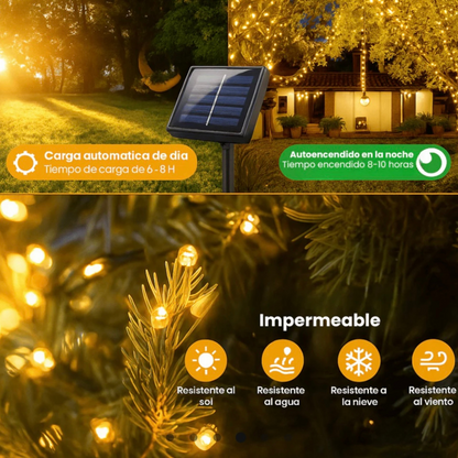 🎄🌟Luces Navideñas Solares con Control Remoto - Decora tu Navidad con estilo y ahorra energía🤩🎅🏼
